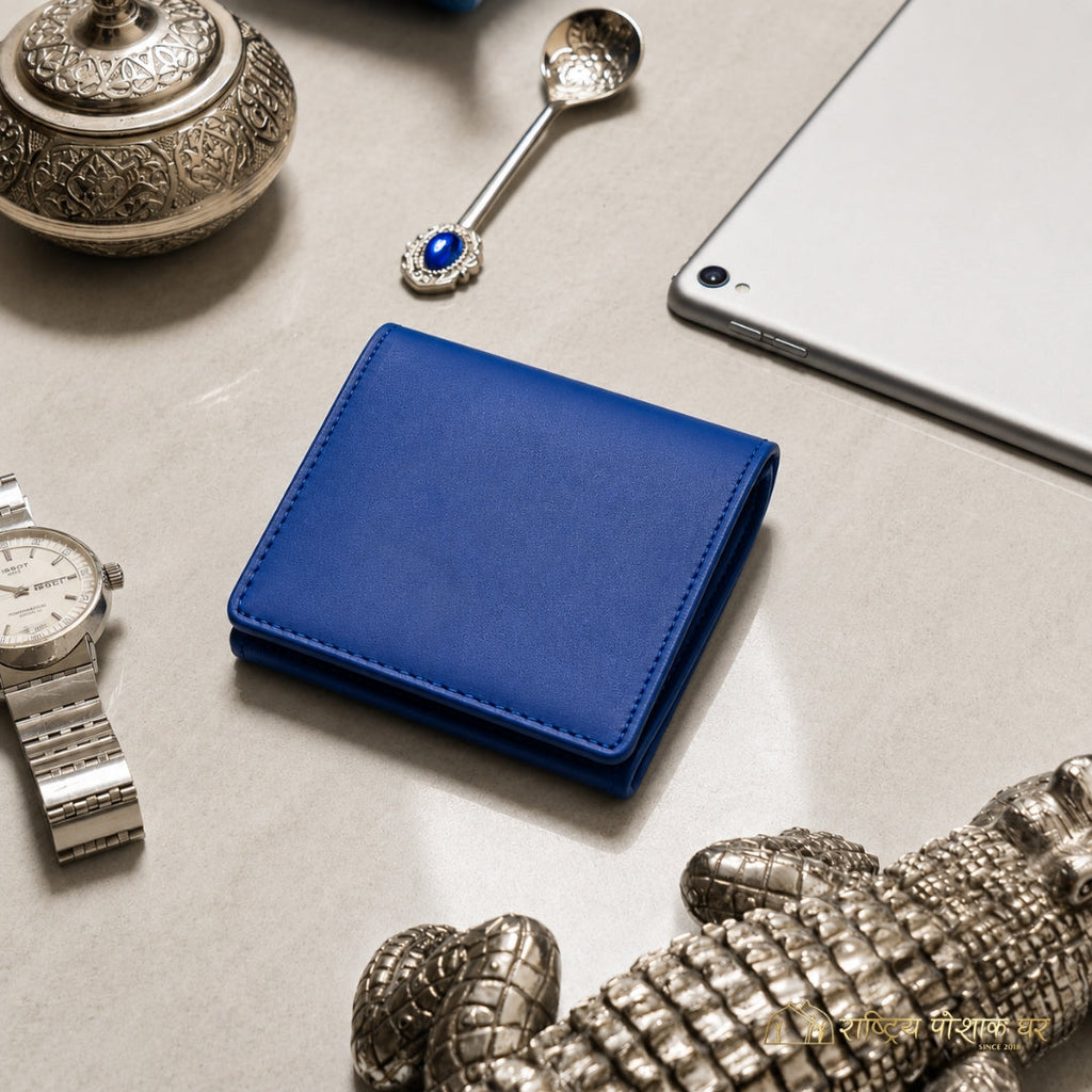 Blue Leather Wallet