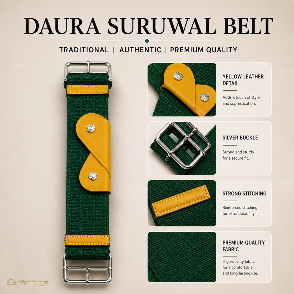 Daura Suruwal Belt – Green