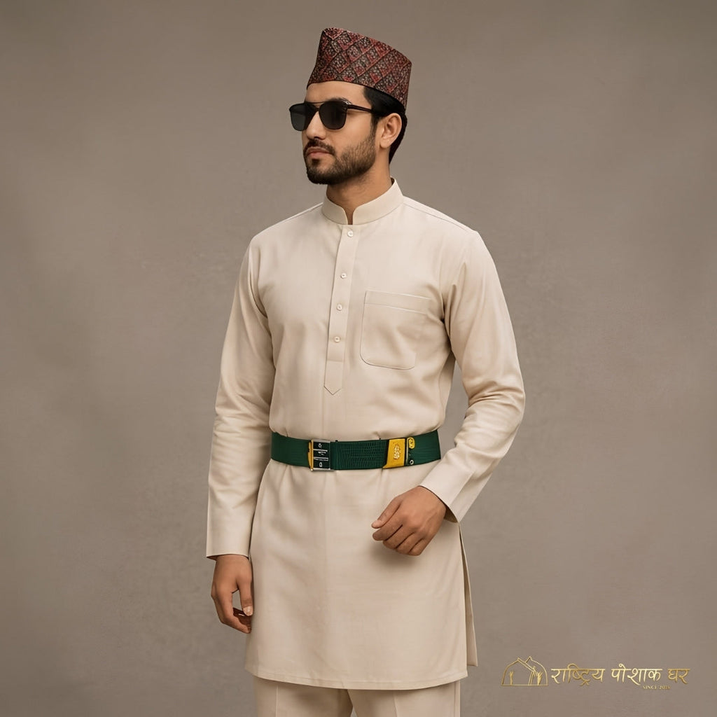 Daura Suruwal Belt – Green