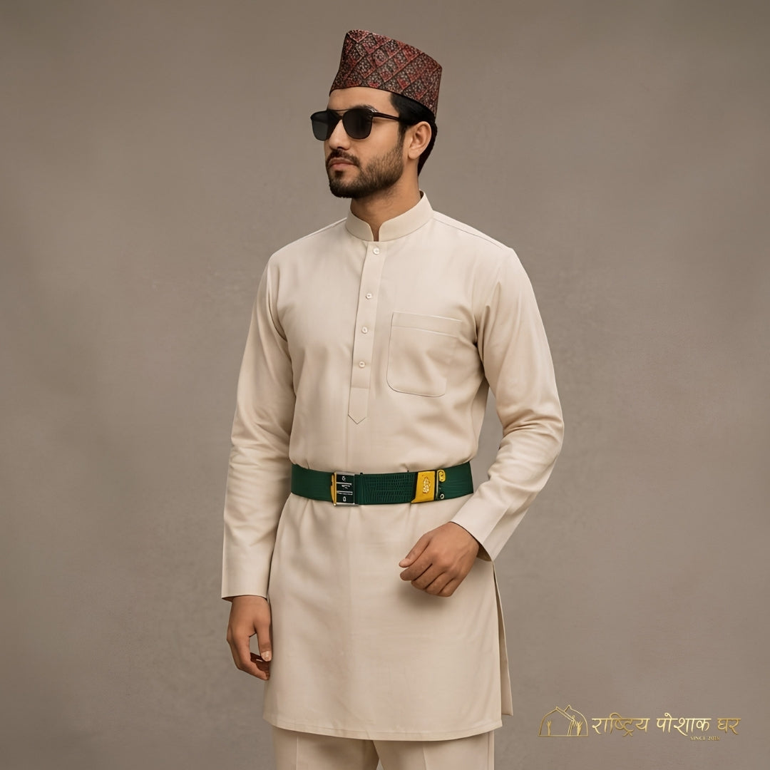 Daura Suruwal Belt – Green