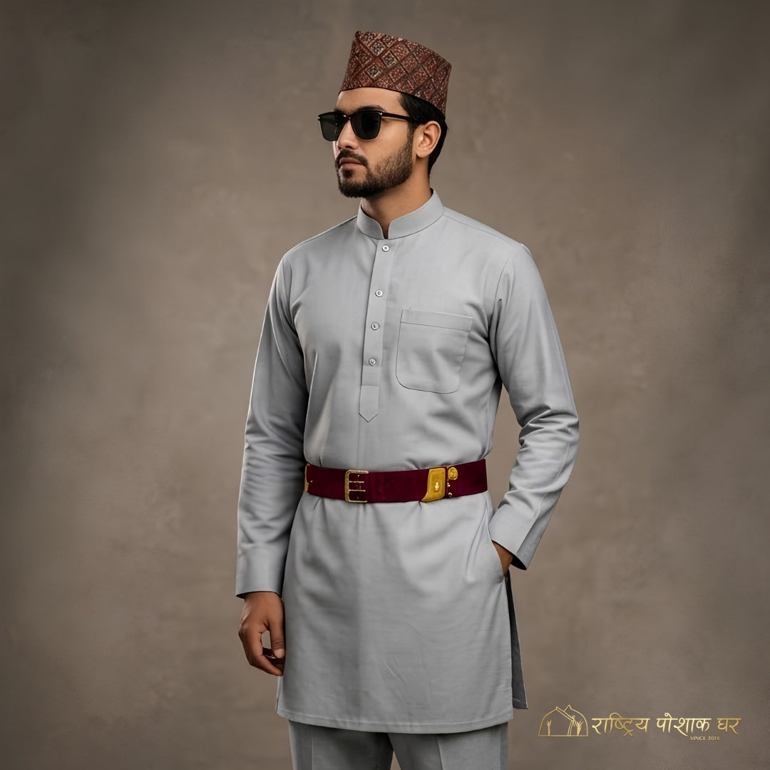 Daura Suruwal Belt – Maroon