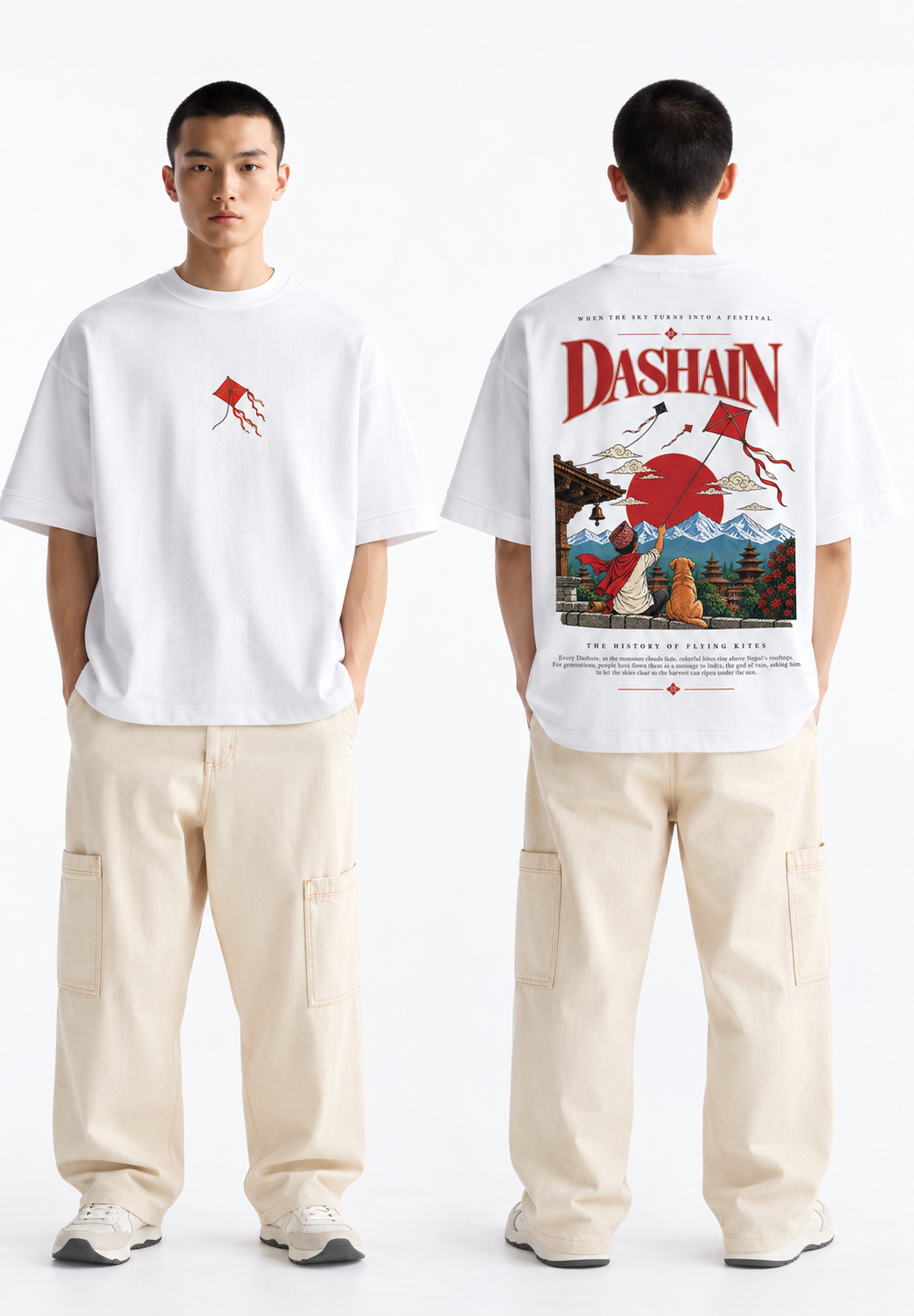 Dashain Printed T-shirt – Nepali Festival Graphic Tee