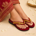 Traditional Velvet Ladies Sandals Slippers